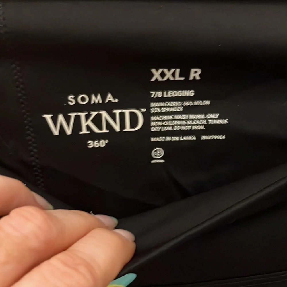 Soma Wknd 360 7/8 Leggings XXL Black Cropped